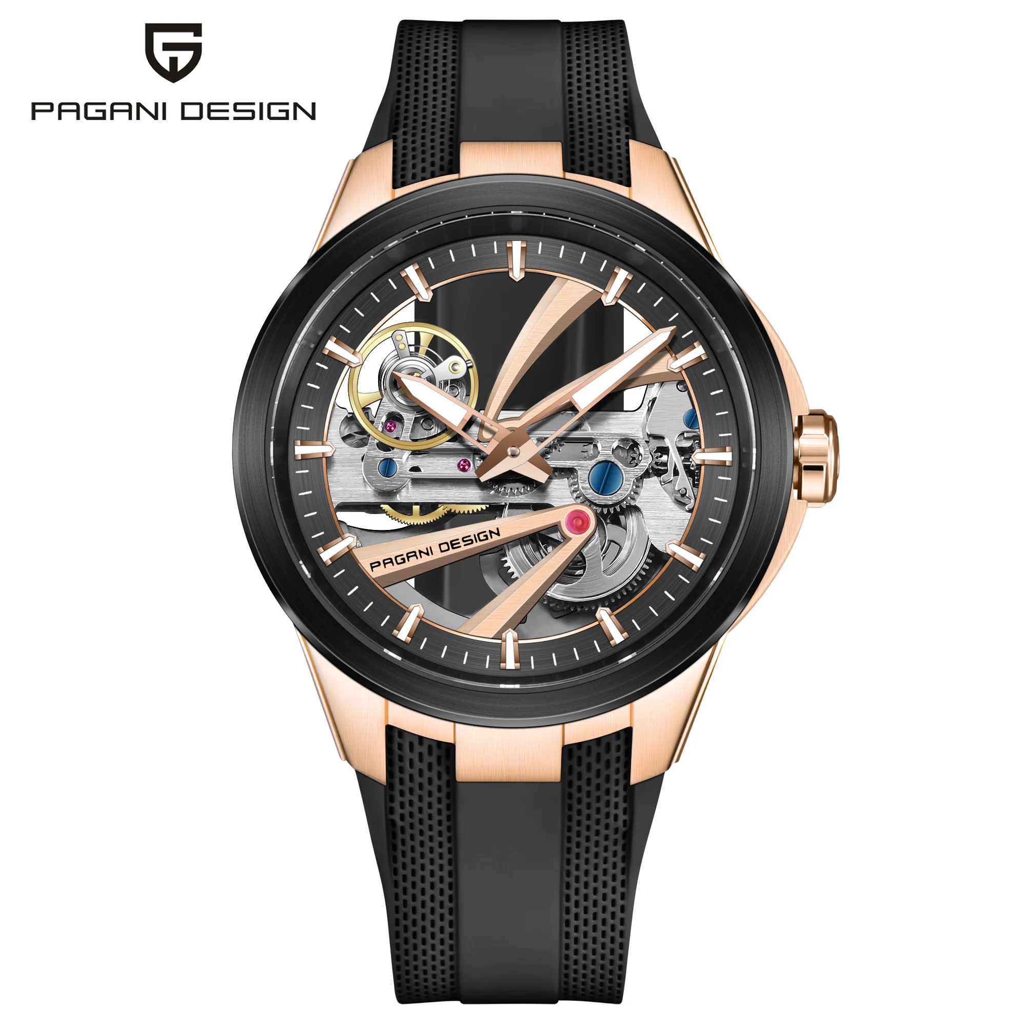 Montre Homme Automatique Squelette Fluororubber Pagani Design PD-YS030 – CLEVI Paris