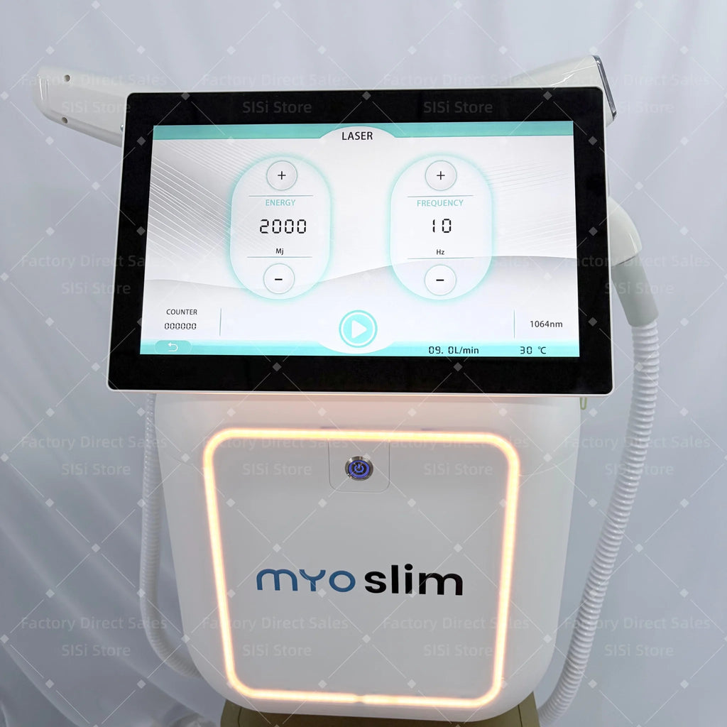 Machine 2-en-1 MYOSLIM 5000W Laser Diode + Picoseconde Nd:YAG | Épilation Définitive & Détatouage | 755-808-940-1064nm – CLEVI Paris