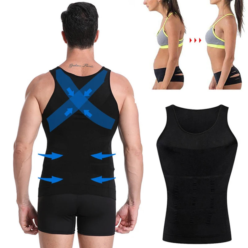 Gilet Gainant Homme Compression Ventre Plat Taille Mince — CLEVI Paris