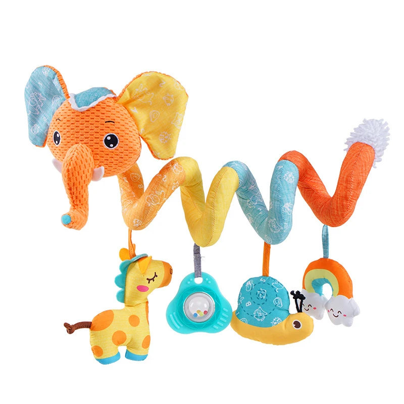 Jouet Sensoriel Bébé Spirale Peluche Animaux Musical Poussette Siège Auto QWZ – CLEVI Paris