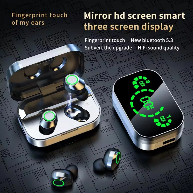 Écouteurs TWS YD03 Bluetooth 5.3 ANC HiFi 13mm Tactile 8h Étanche Affichage Boîte Sport – CLEVI Paris