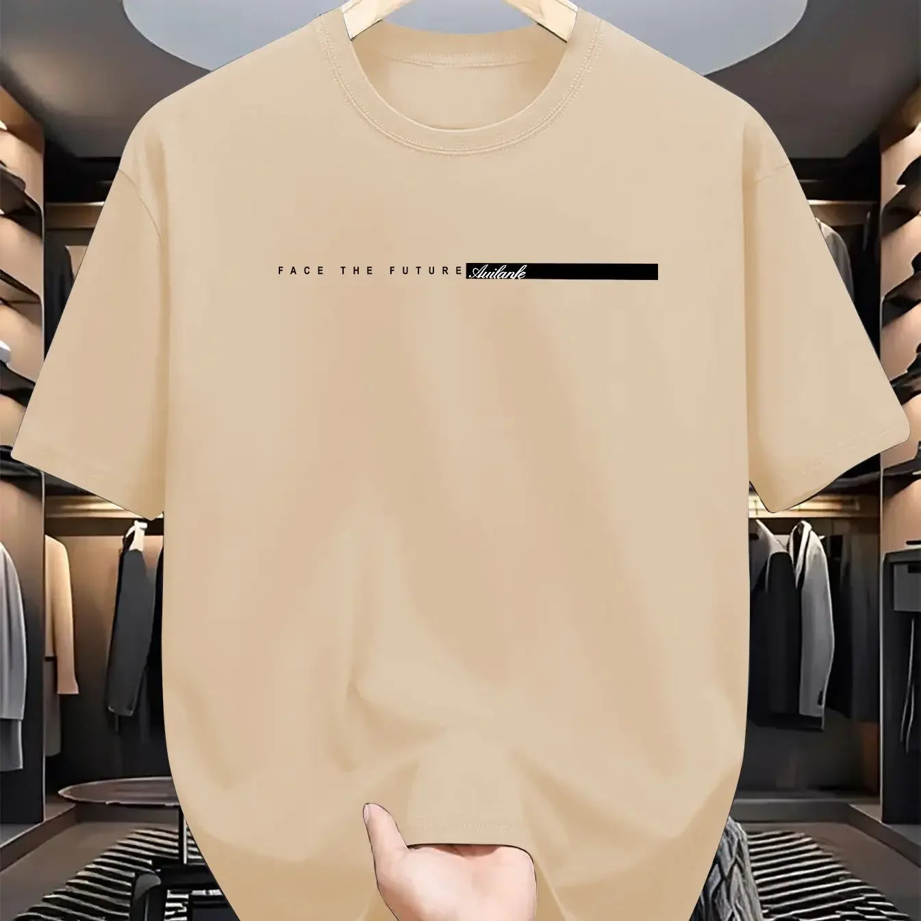T-Shirt Homme Polyester Loose Col Rond Imprimé Grandes Lettres High Street 6 Coloris – CLEVI Paris