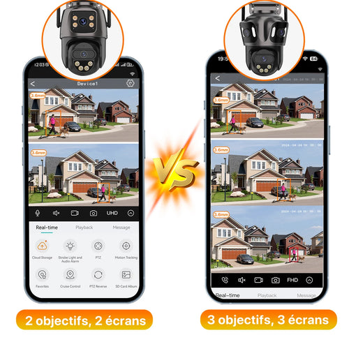 Caméra de Surveillance PTZ WiFi Extérieure 4K/6K – Suivi Auto & Vision Nocturne Couleur – CLEVI Paris