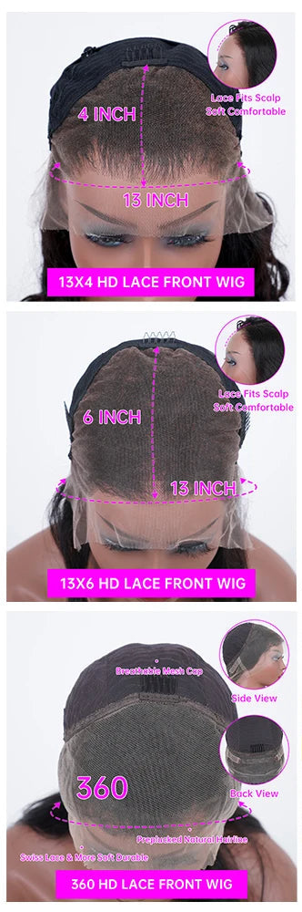 Perruque Body Wave HD Lace Front Cheveux Humains Remy – CLEVI Paris