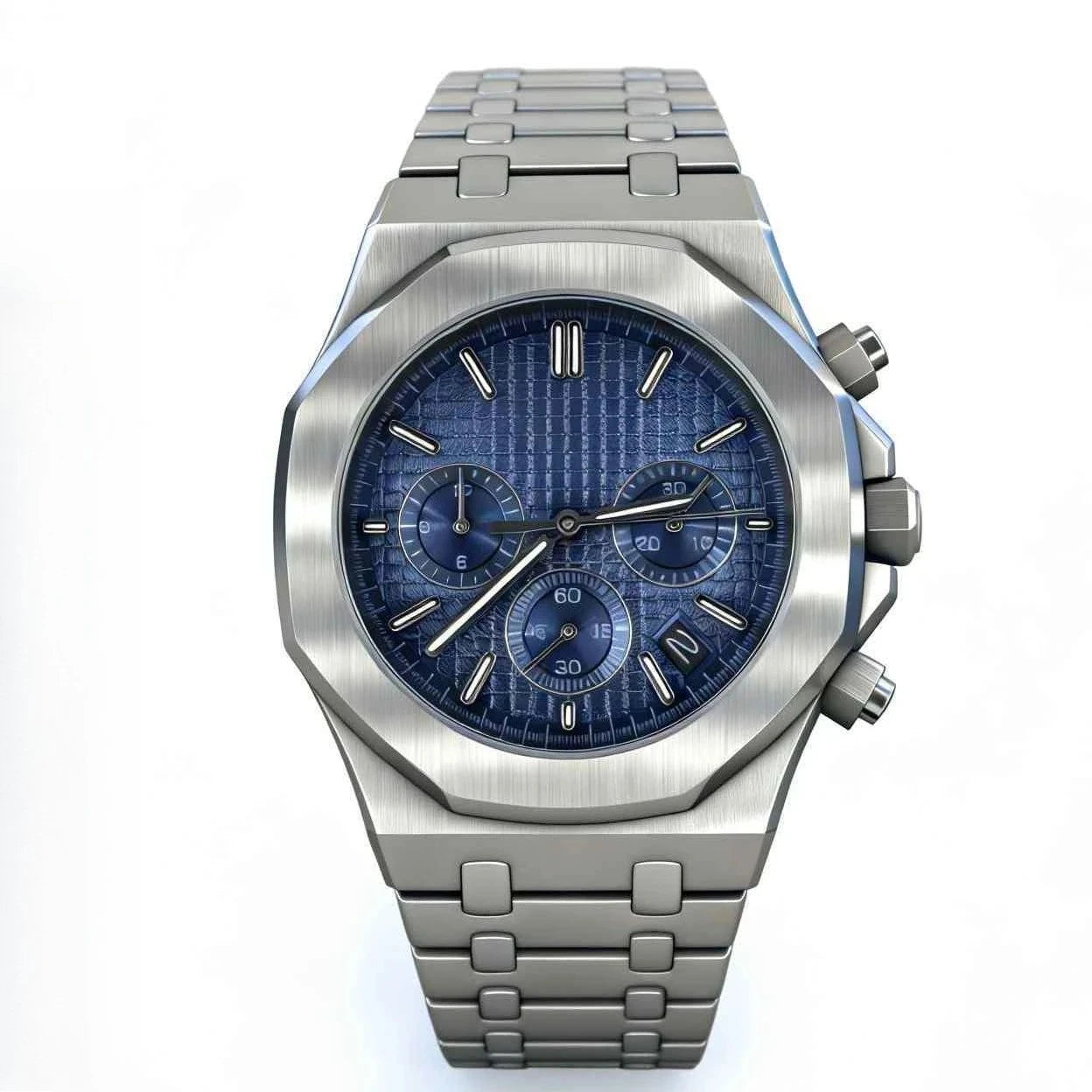 Montre Homme 42mm Acier 904L Mouvement Quartz Style Luxe – CLEVI Paris