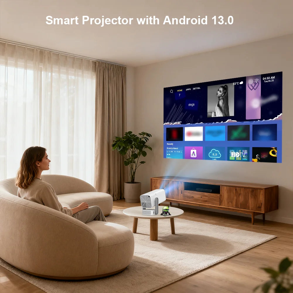 ThundeaL TD80 Pro Projecteur Android 13 1080P 4K 750 ANSI WiFi 6 BT 5.0 Son 16W 3D – CLEVI Paris