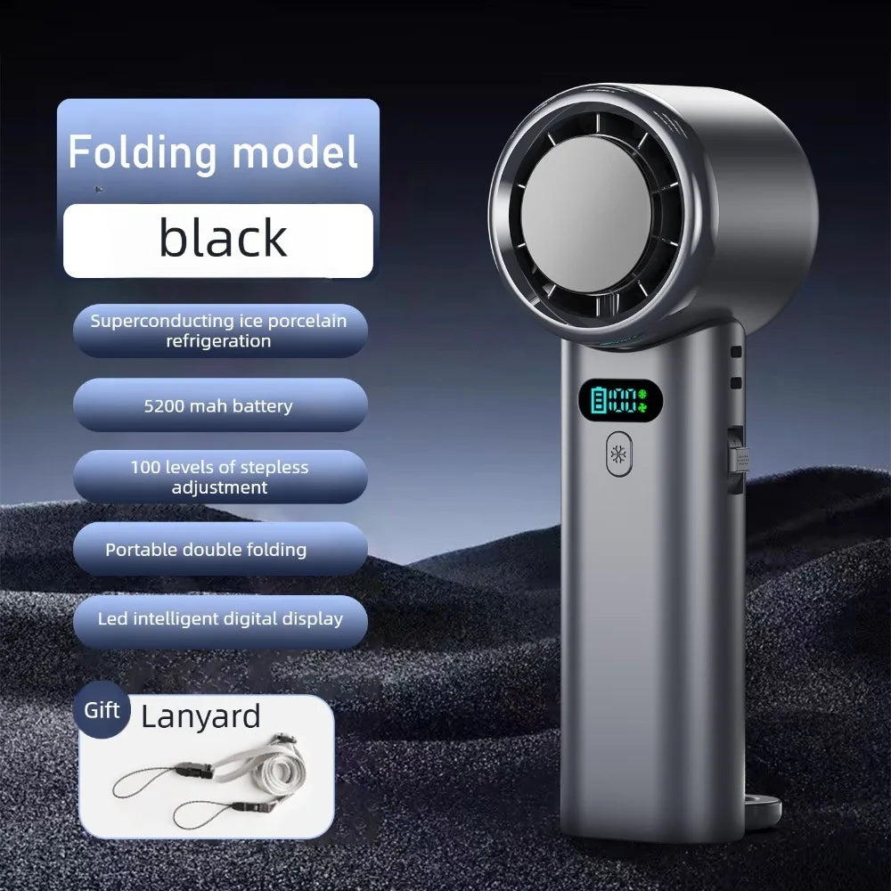 Ventilateur Portable Pliable USB – Ice Compress Rechargeable Voyage & Outdoor