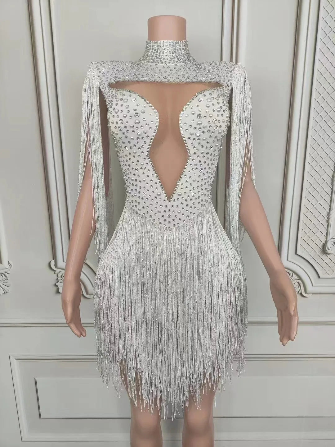 Costume de danse latine à franges femme – CLEVI Paris