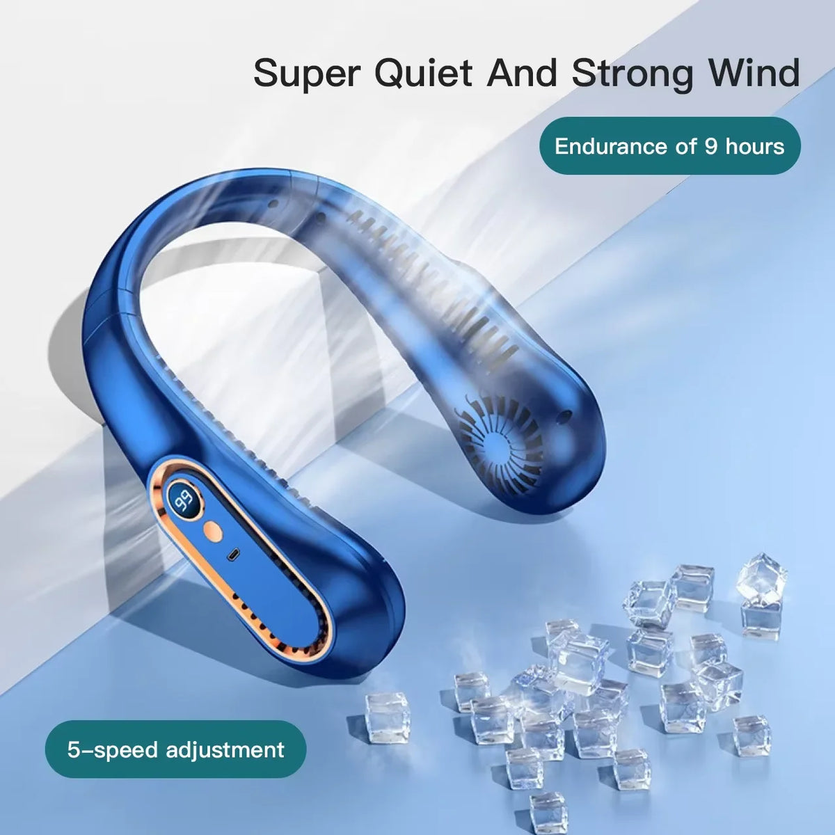Ventilateur de cou sans pales rechargeable USB – CLEVI Paris