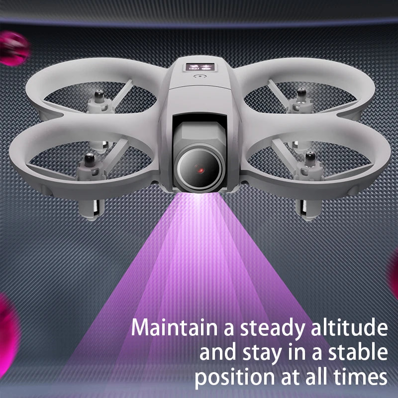 Mini Drone 4K FPV WiFi – Moteur Brushless, Lumières LED Colorées, Garde-Hélices & Portée 1000 m – CLEVI Paris