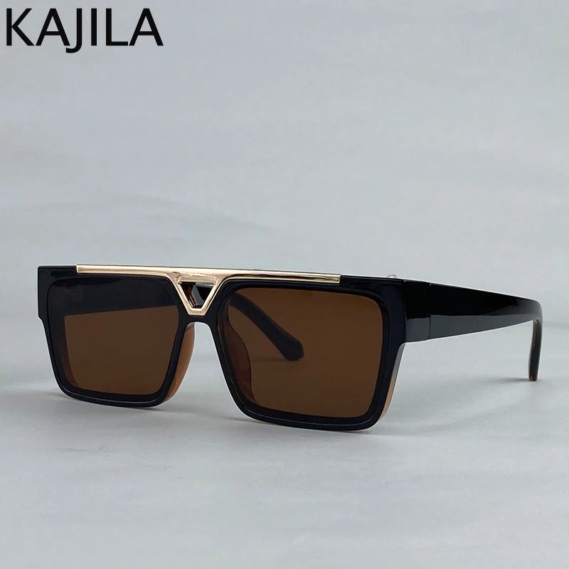 Lunettes de Soleil Oversize Carrées Steampunk Homme – Polarisées ou Dégradées UV400 Catégorie 3 Style Vintage Punk – CLEVI Paris