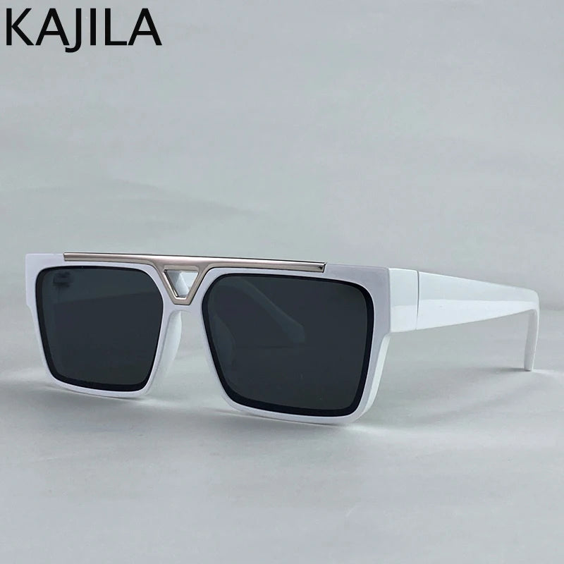 Lunettes de Soleil Oversize Carrées Steampunk Homme – Polarisées ou Dégradées UV400 Catégorie 3 Style Vintage Punk – CLEVI Paris