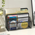 Organiseur de Bureau Métal 3 Niveaux | Porte-Documents Grille, Noir & Blanc, Bureau & École – CLEVI Paris