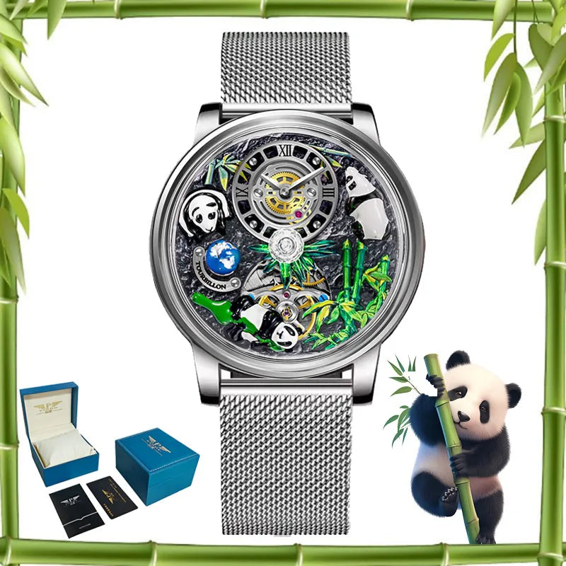 Montre Mécanique PINDU Panda Trésor National – CLEVI Paris