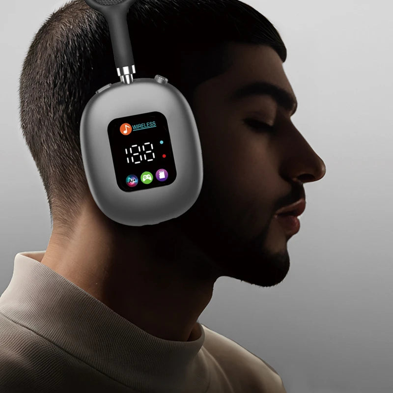 Casque Bluetooth BMAD MAX600 ANC Écran Tactile LCD 40mm BT 5.3 TF AUX Micro IA – CLEVI Paris