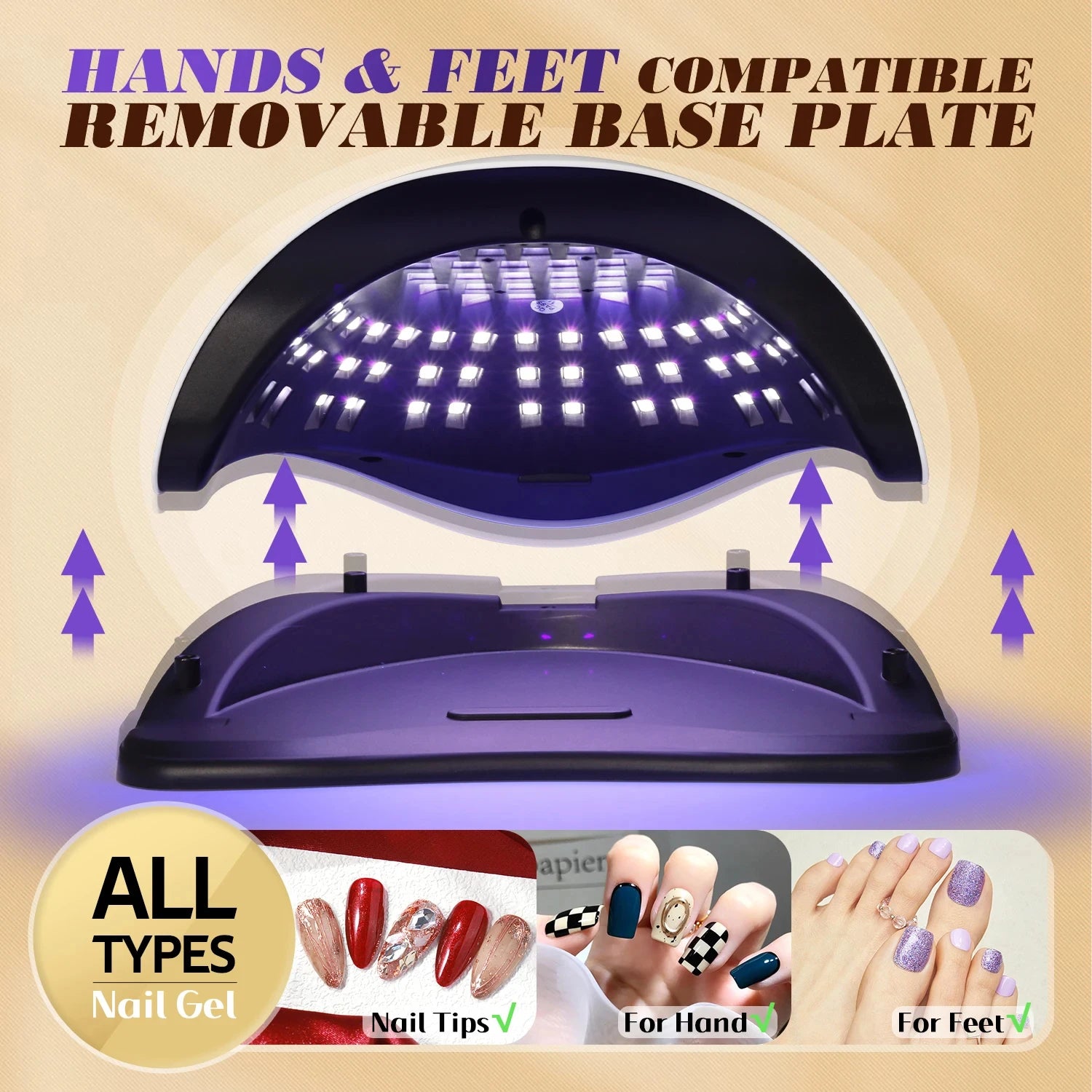 Lampe UV LED 81 LEDs Capteur Infrarouge Auto — 4 Minuteries, Mode Basse Chaleur, Gel | CLEVI Paris