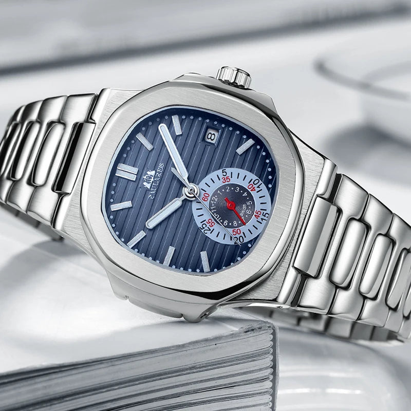 Montre Mécanique Carrée PAULAREIS Homme Acier – CLEVI Paris