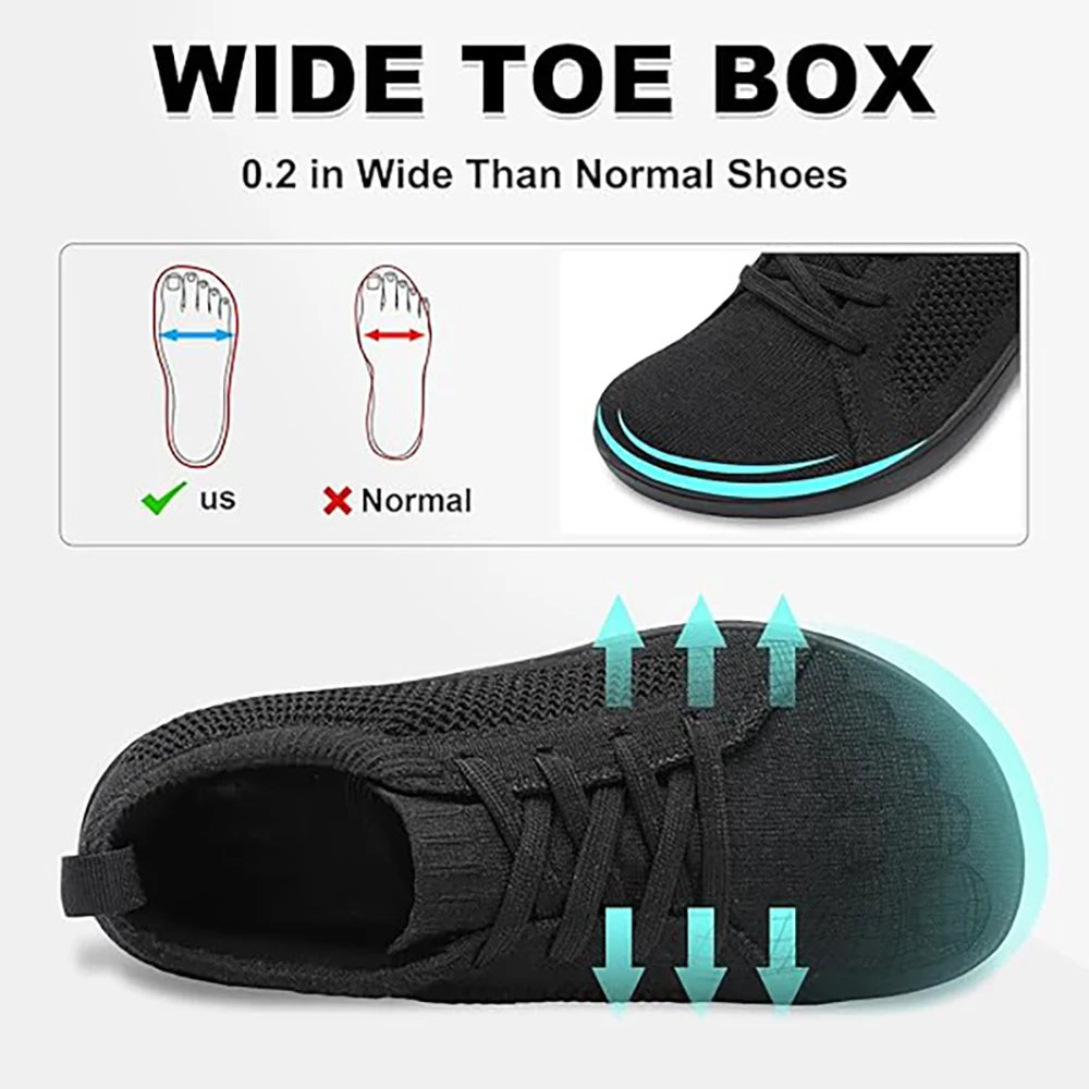 Chaussures Minimalistes Barefoot Unisexe – Légères Respirantes Semelle Large Marche Running Casual Pointures 36–46 – CLEVI Paris
