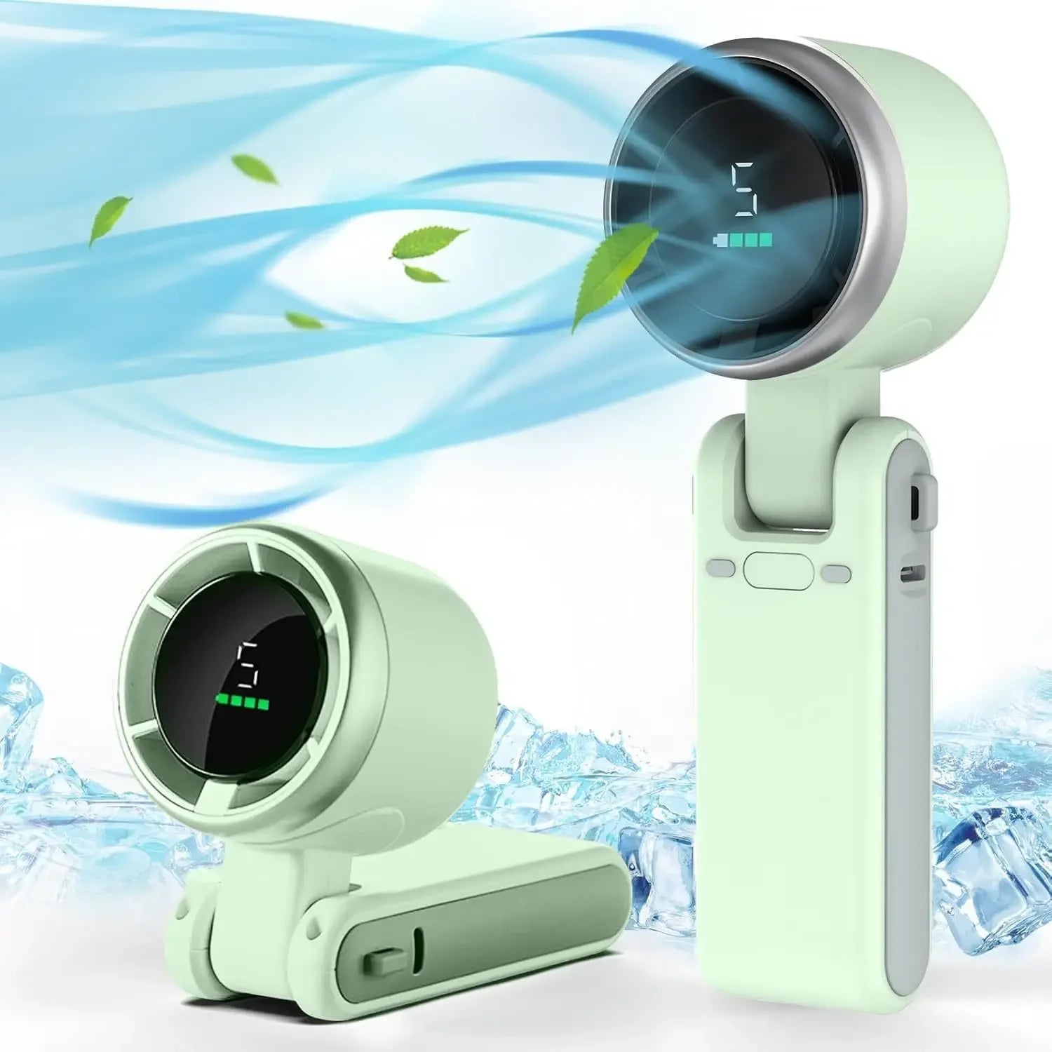 Ventilateur Portable Rechargeable 3-en-1 5 Vitesses 3600mAh — CLEVI Paris