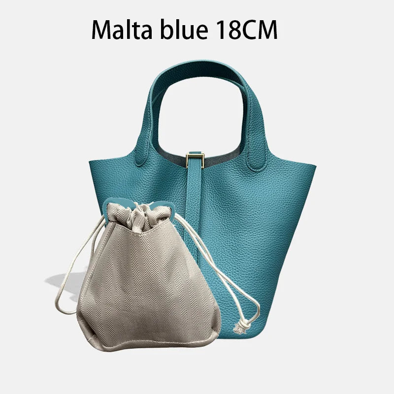Sac Seau Femme Cuir Véritable Vache 2 Tailles 50+ Coloris Quincaillerie Argentée ou Dorée – CLEVI Paris