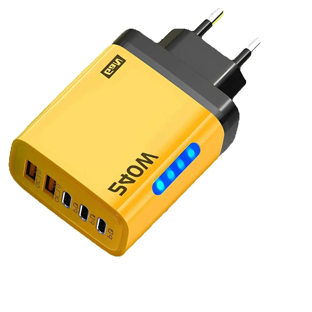 Chargeur GaN 5-en-1 240W 3PD 2USB EU/US + Câble – CLEVI Paris