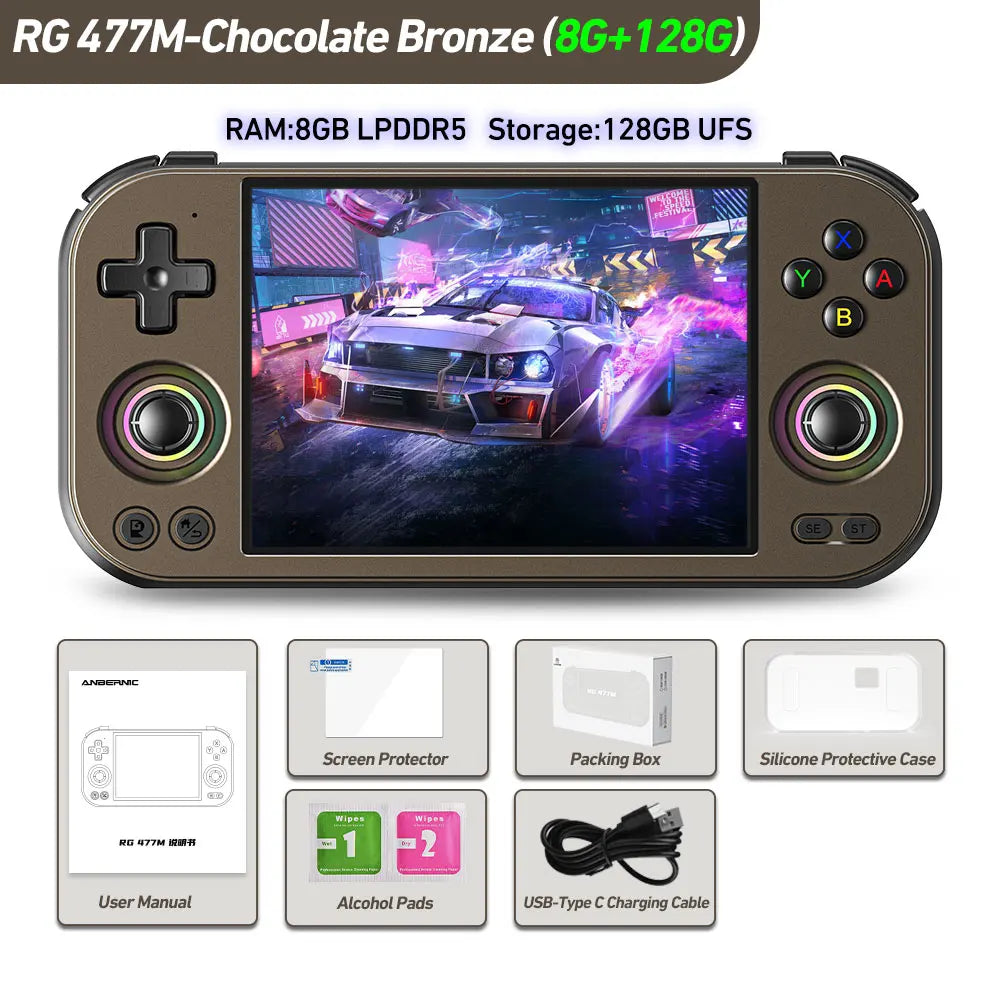 Console Portable Anbernic RG477M Retro 4.7" Dimensity 8300 Android 14 – CLEVI Paris