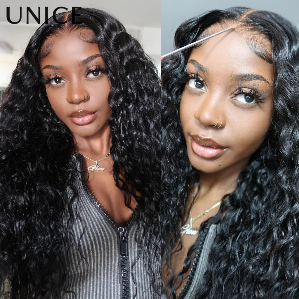 Perruque Water Wave Cheveux Humains Remy Hair 7x5 & 13x4 HD Glueless Cordon Pré-Coupée – CLEVI Paris