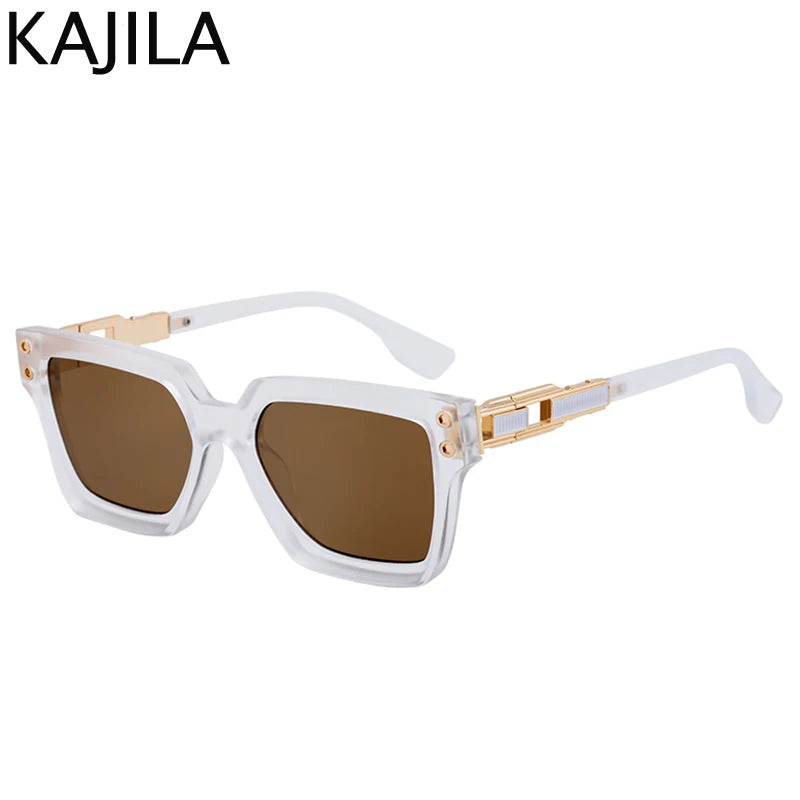 Lunettes de Soleil Carrées Punk Polarisées Monture Alliage UV400 Homme 14 Coloris – CLEVI Paris