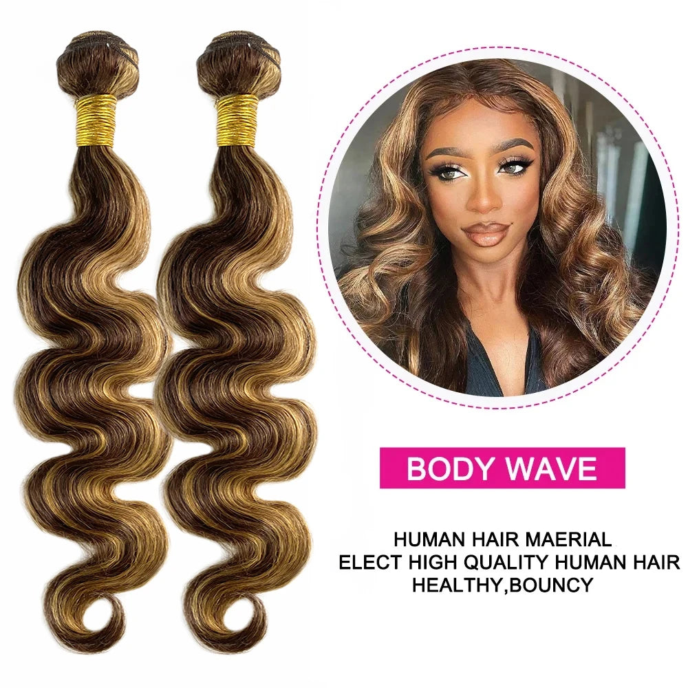 Mèches Body Wave ombré P4/27 – CLEVI Paris