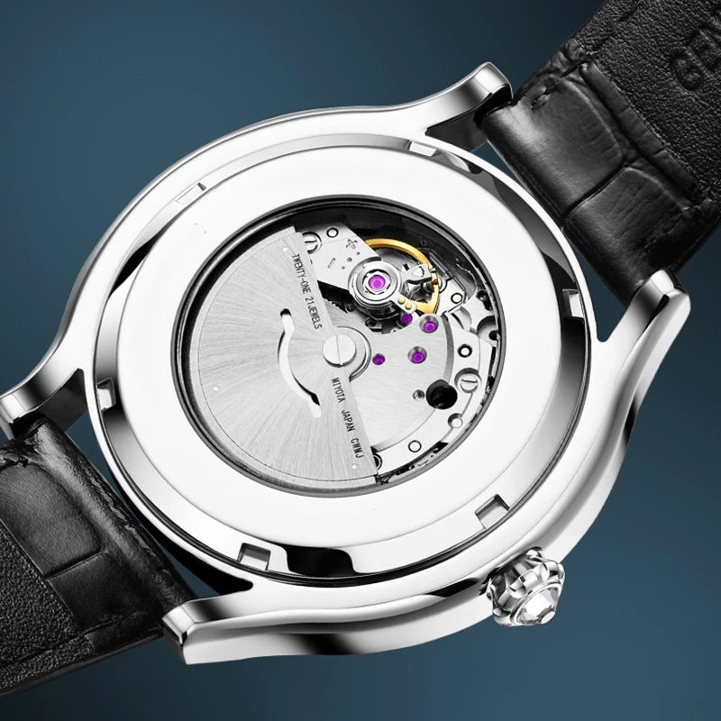 Montre Homme Mécanique Automatique Miyota Zircone Cubique Luxe – CLEVI Paris