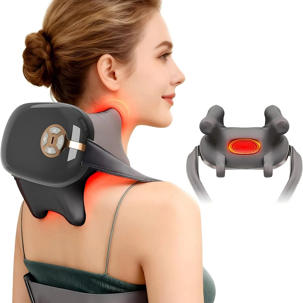 Masseur Cervical 6D Shiatsu Sans Fil Chauffant – CLEVI Paris