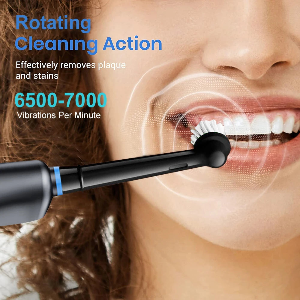 Brosse à Dents Électrique Rotative | 5 Modes Blanchiment IP67 | 30 Jours Autonomie + 4/8 Têtes – CLEVI Paris