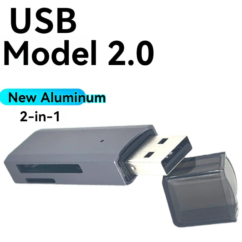 Lecteur de Cartes USB 2-en-1 – SD/TF, USB 2.0 & 3.0, Hub 4 Ports, PC & Laptop
