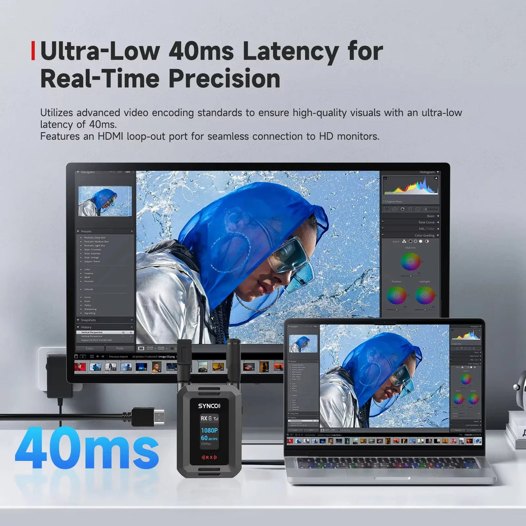 SYNCO Xvison HD Système Transmission Vidéo Sans Fil 1080P 200m Latence 40ms – CLEVI Paris