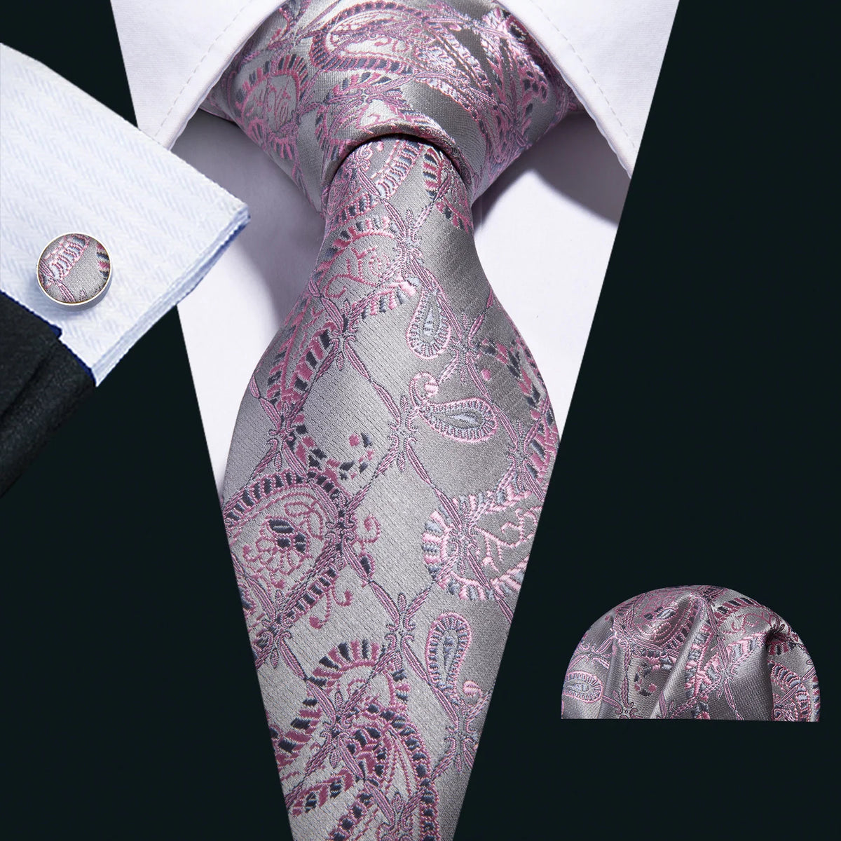 Ensemble cravate homme floral – CLEVI Paris