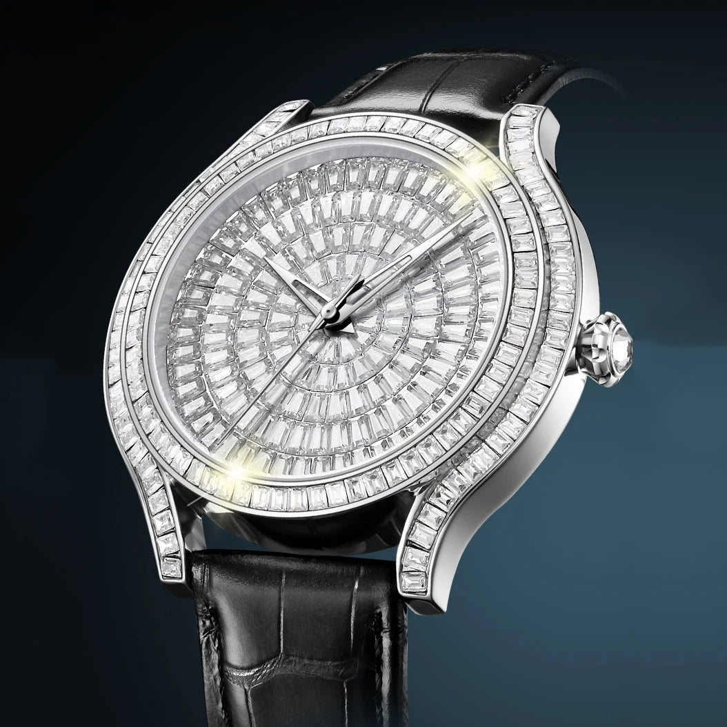 Montre Homme Mécanique Automatique Miyota Zircone Cubique Luxe – CLEVI Paris