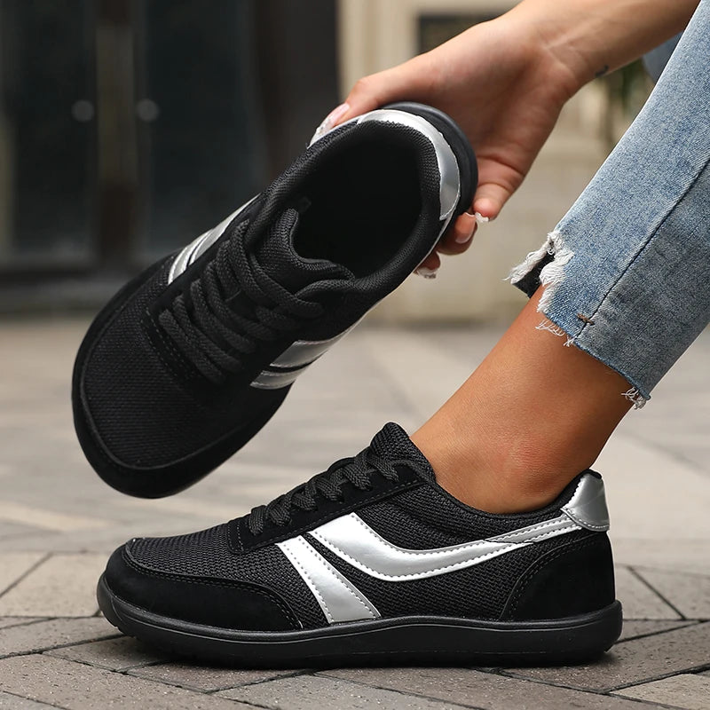Sneakers Unisexe Bout Large Barefoot Mesh Respirant Semelle Plate – CLEVI Paris
