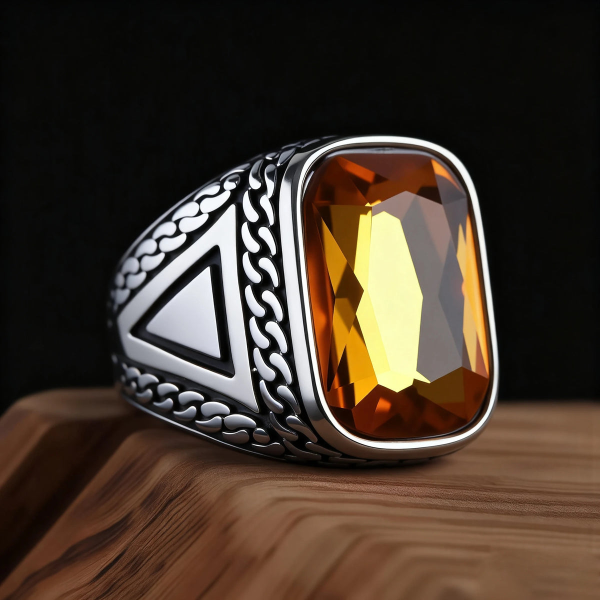 Bague Homme Acier 316L et Pierres Colorées – CLEVI Paris