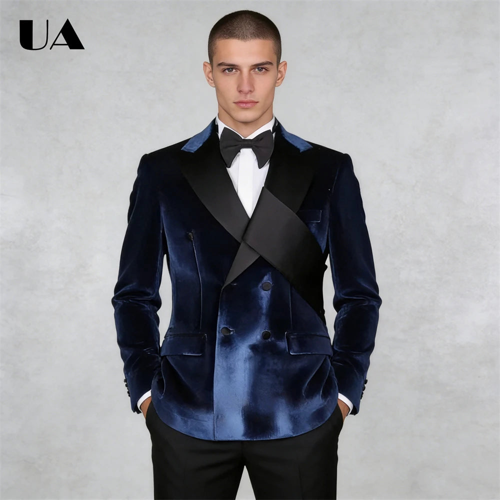Costume Velours Homme Croisé 2 Pièces – CLEVI