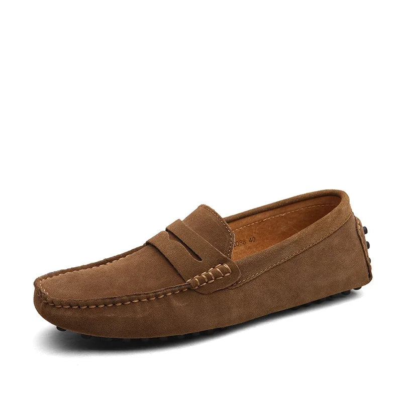 Mocassins Daim Véritable Homme Slip-On Respirants | 10 Coloris, Tailles 38-49 – CLEVI Paris
