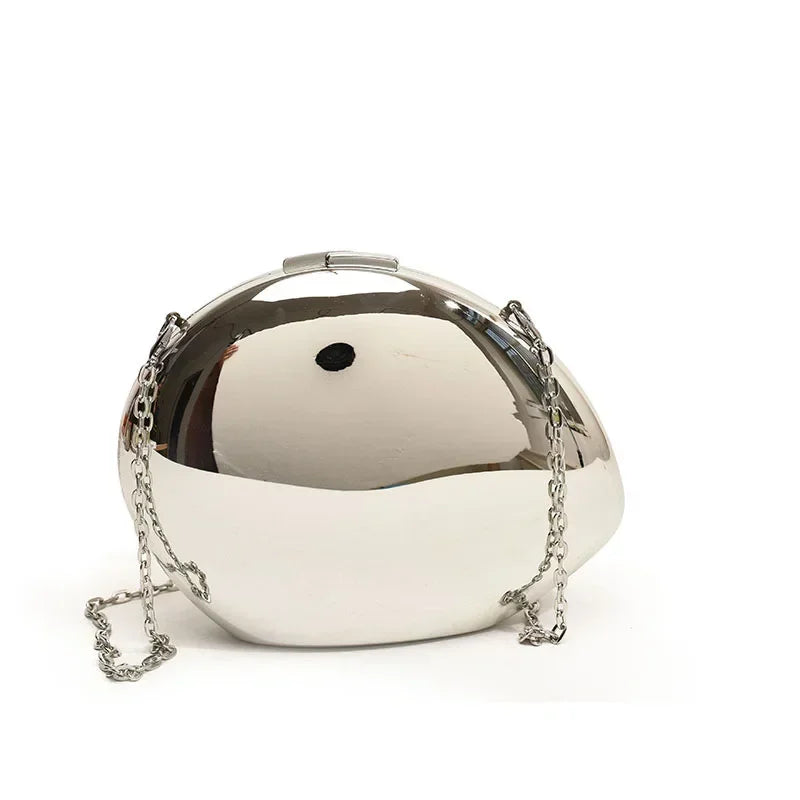 Pochette Coquille Métallique Soirée Femme — CLEVI Paris