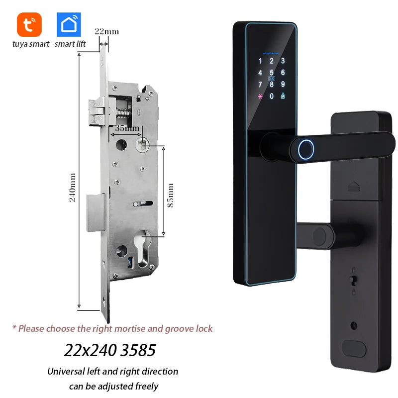Serrure Connectée F21 Empreinte Digitale WiFi Tuya Intégré – CLEVI Paris