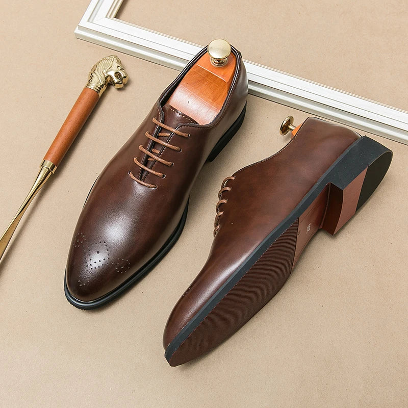 Derby Homme Cuir Bout Pointu — Chaussures Business & Casual, Respirantes, Semelle Massage | CLEVI Paris
