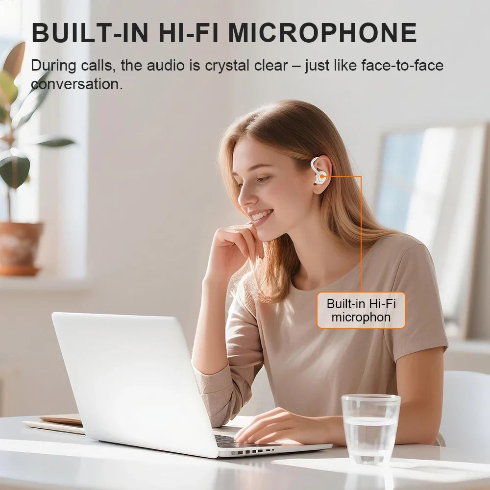 Écouteurs Bluetooth Sport Clip Auriculaire Micro & Affichage LED – CLEVI Paris