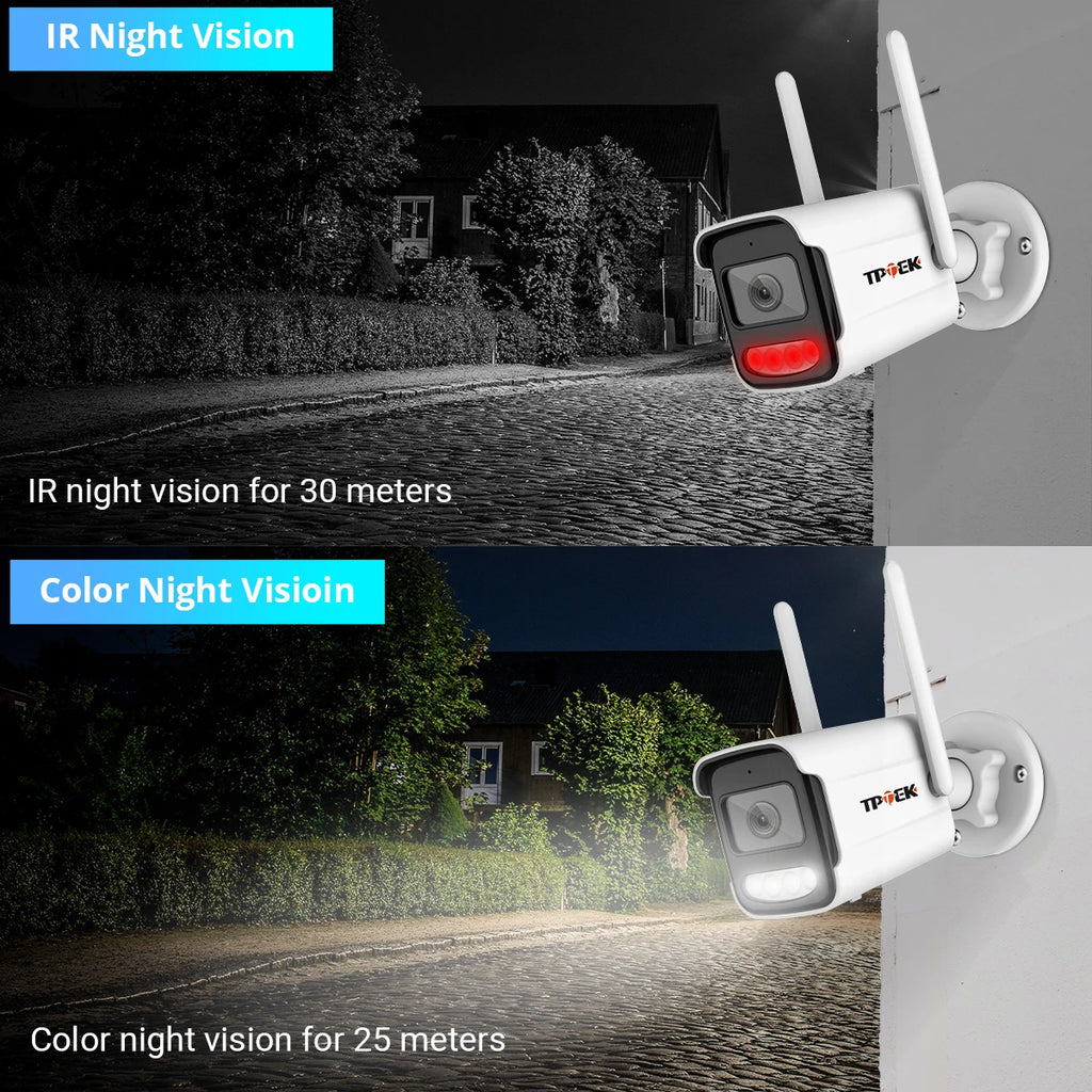 Caméra IP WiFi Extérieure 4K/8MP – Vision Nocturne Couleur, Audio Bidirectionnel, Sirène, IP66, App CamHi – CLEVI Paris