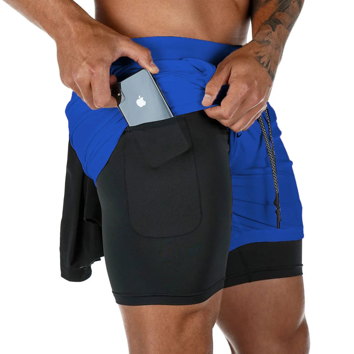 Short Running 2-en-1 Homme Polyester | Séchage Rapide, Gym & Fitness, 11 Coloris, Tailles M à XXXL – CLEVI Paris