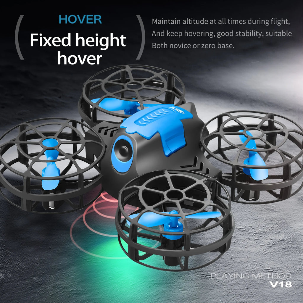 Mini Drone Télécommandé 4DRC V18 – Mode Sans Tête, Maintien d'Altitude, Flip 3D