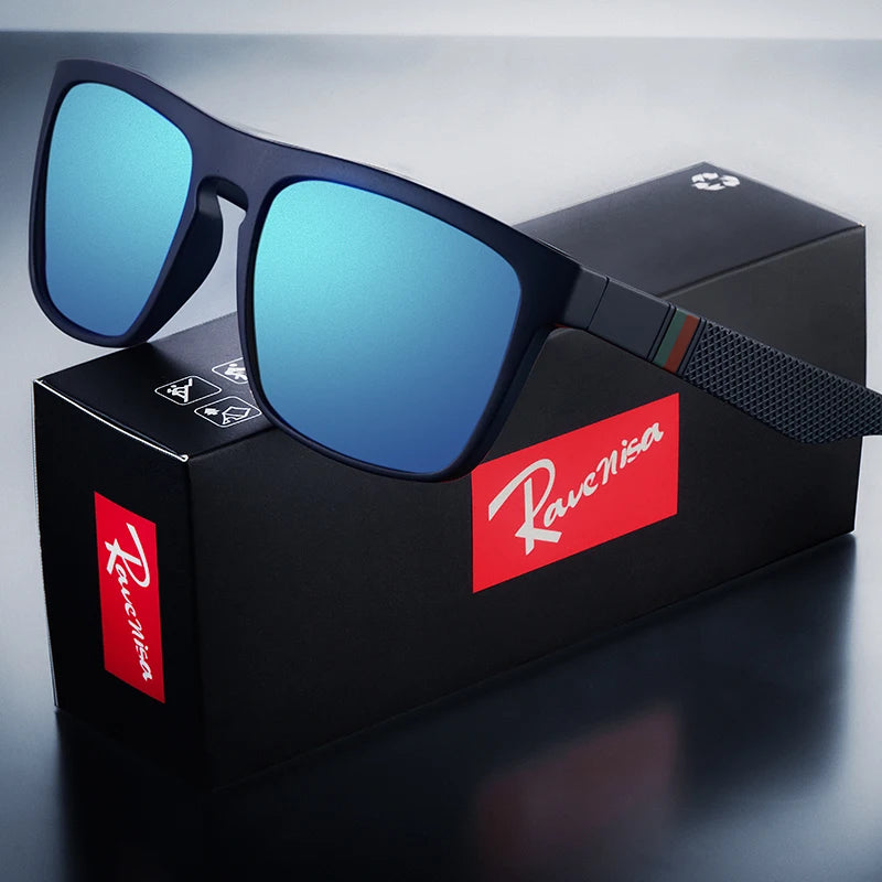 Lunettes de Soleil Rectangulaires Polarisées Vintage Homme – Verres TAC UV400 Conduite Pêche – CLEVI Paris
