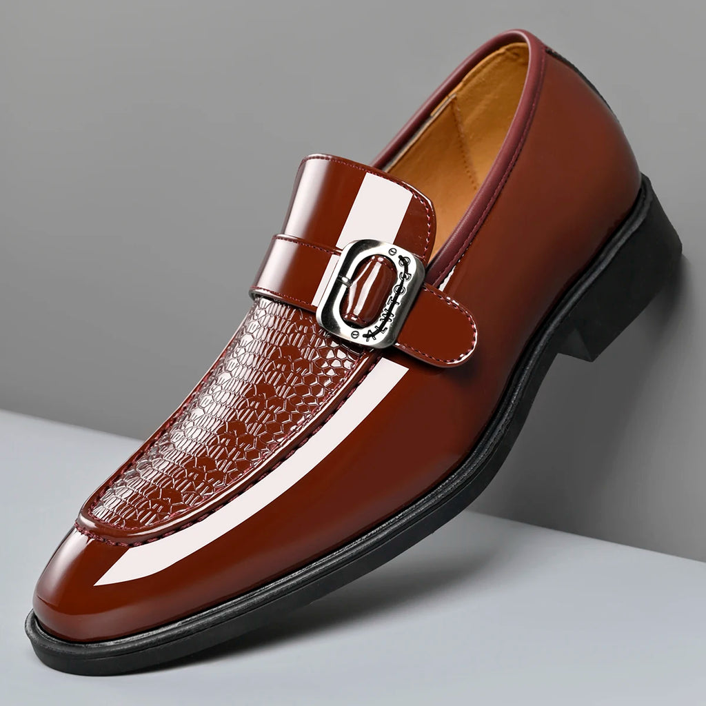 Loafers Derby Homme Style Britannique Bout Pointu Slip-On | Noir Marron EU 38-47
