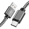 Câble USB-A vers USB-C Nylon Tressé Charge Rapide 1m 2m 3m – CLEVI Paris